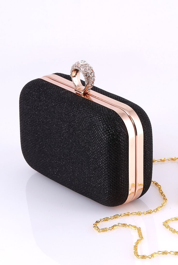 ✨ Luxury Glitter Evening Clutch Bag with Crystal Chain