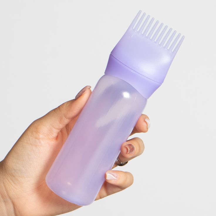 💖 Silicone Hair Oil Applicator Bottle with Comb
