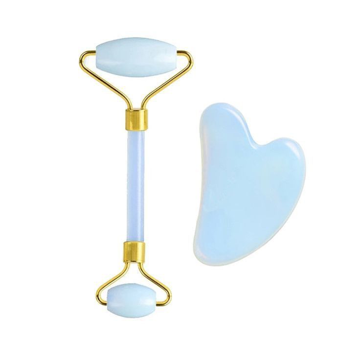 Jade Roller & Gua Sha Facial Massage Set