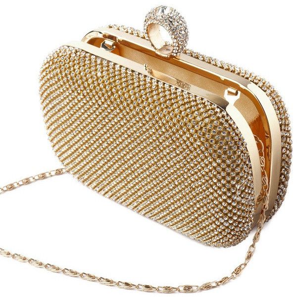 ✨ Luxury Glitter Evening Clutch Bag with Crystal Chain