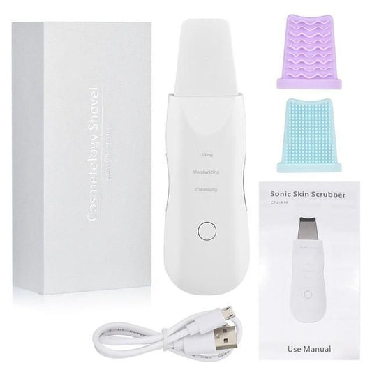 ✨ Ultrasonic Skin Scrubber – Deep Cleansing Facial Spatula